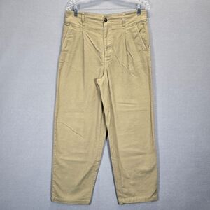 Madewell Womens Barrel Pleated Canvas Chino Pants Size 29 High Rise Wide Leg